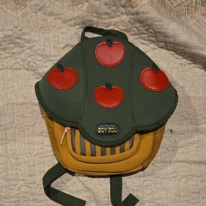 Kids Green and Red Apple Backpack Zqy ZoLi